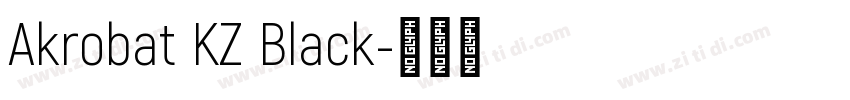 Akrobat KZ Black字体转换